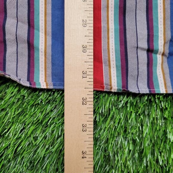 Vintage 90s Colours by Alexander Julian Striped Shirt 2XL 17 Oversized - Picture 7 of 10